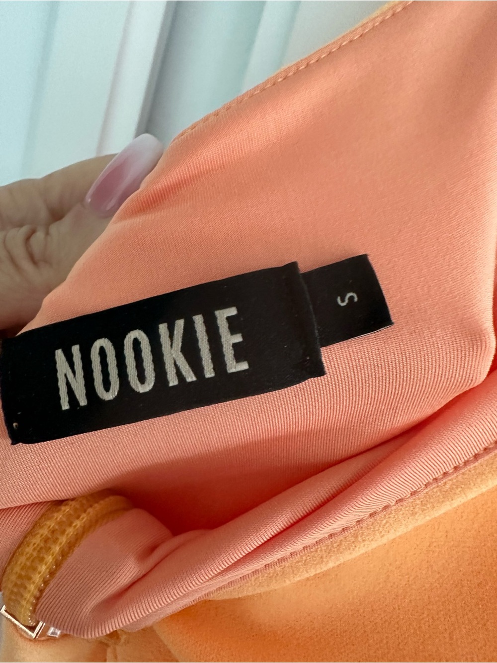 Nookie Peach-Orange Backless Halter Dress - Picture 5 of 8